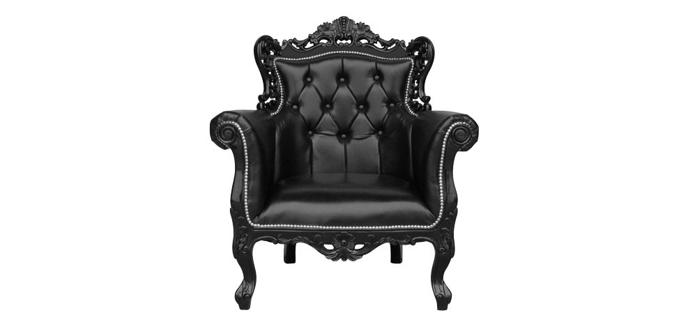 chaise baroque noire pas cher