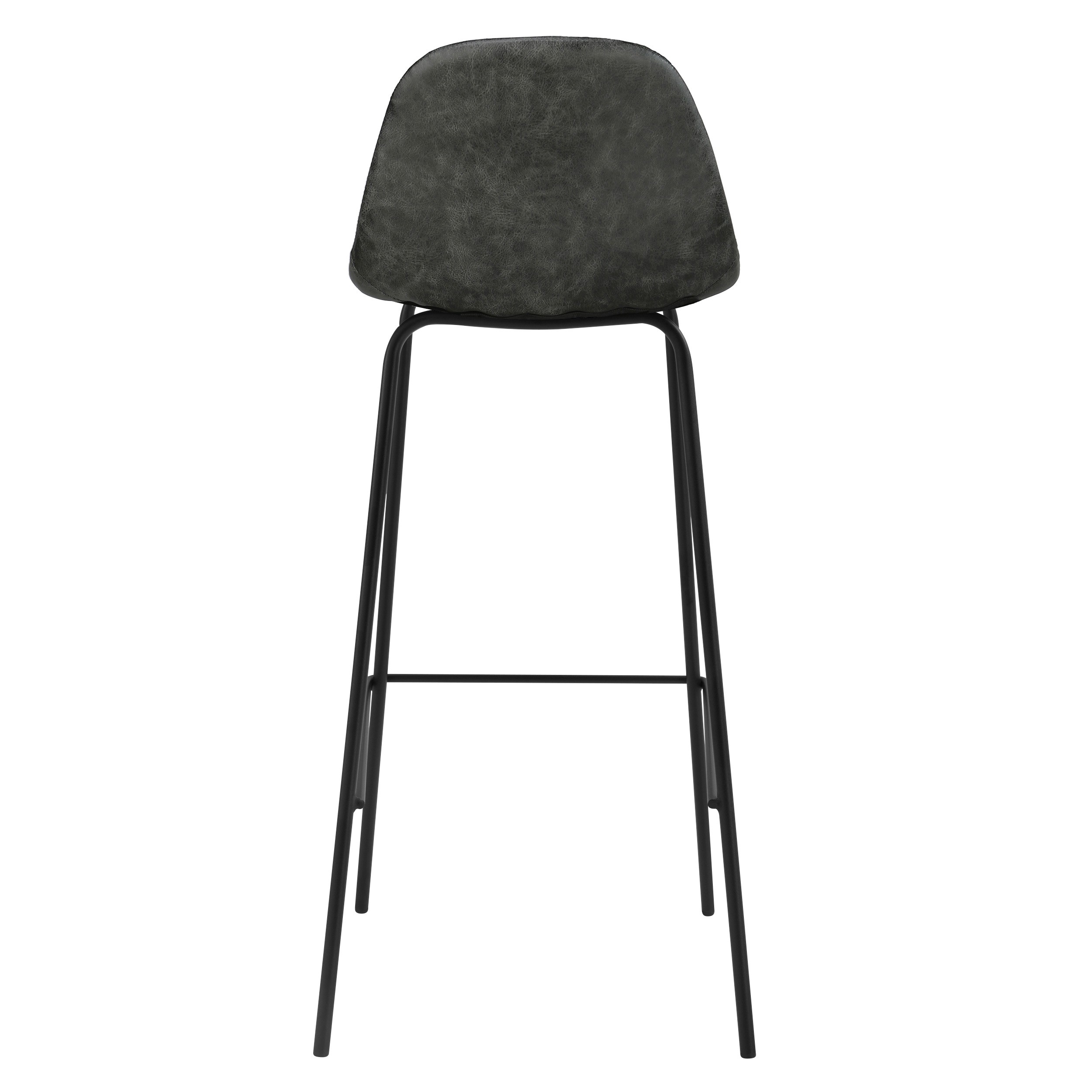 Chaise de bar Henrik grise/noire 75 cm (lot de 2)