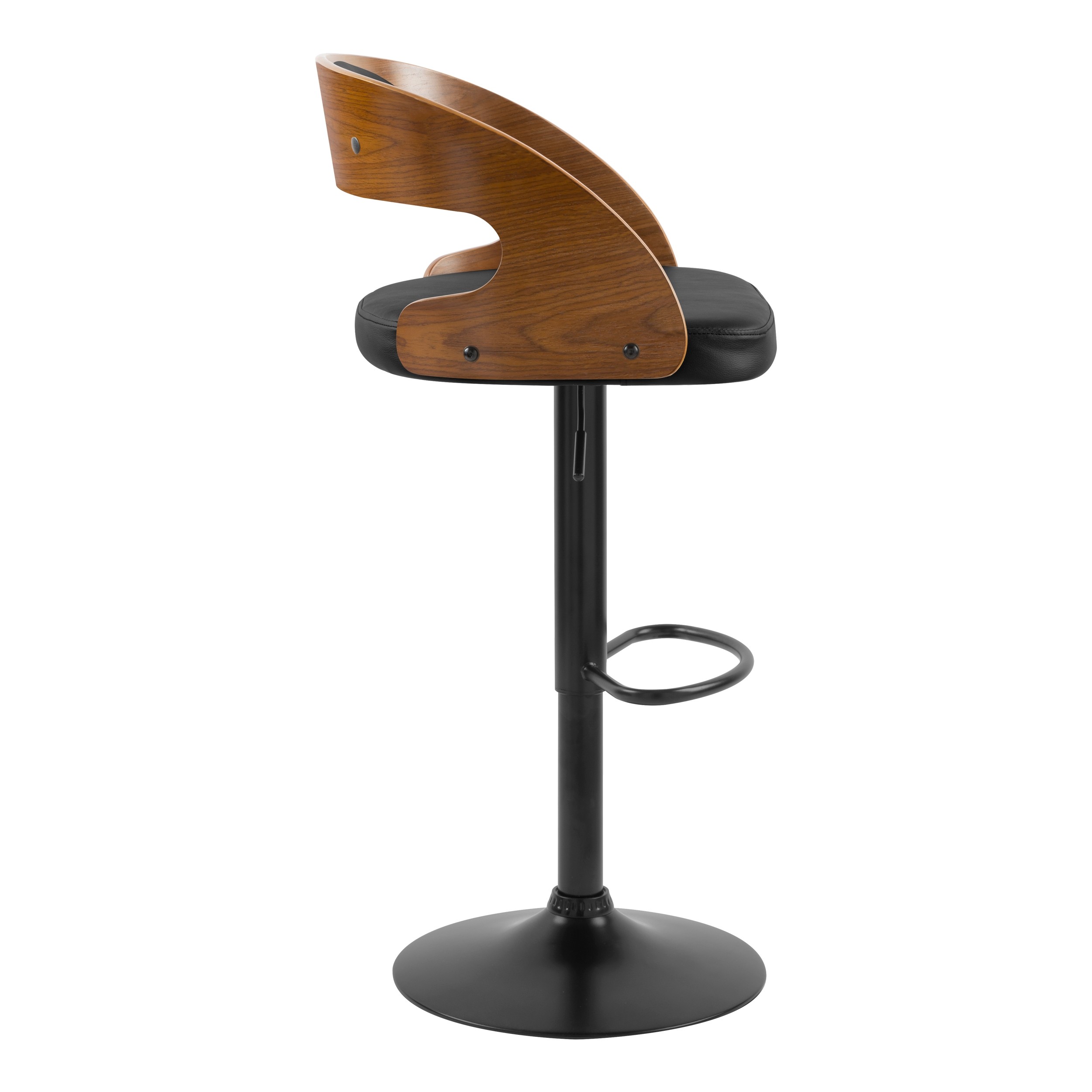 Chaise de bar noire Louis 63/84 cm