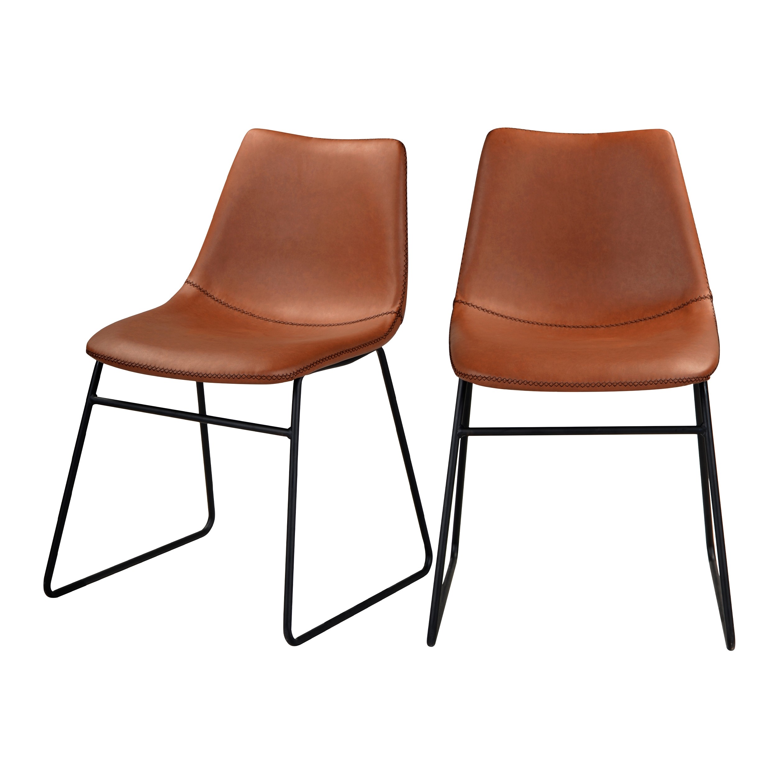 Chaise Gaspard marron (lot de 2) Chaise Gaspard marron (lot de 2)