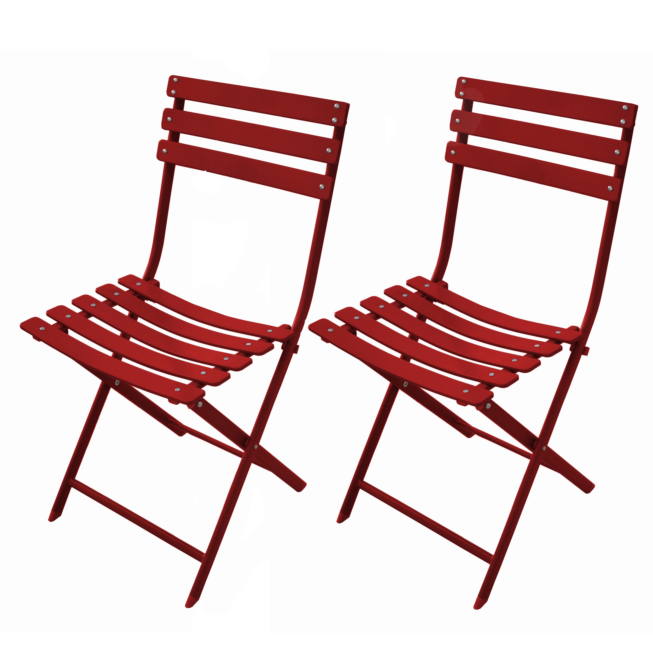 Chaise de jardin Mérida rouge (lot de 2)  adoptez nos chaises de