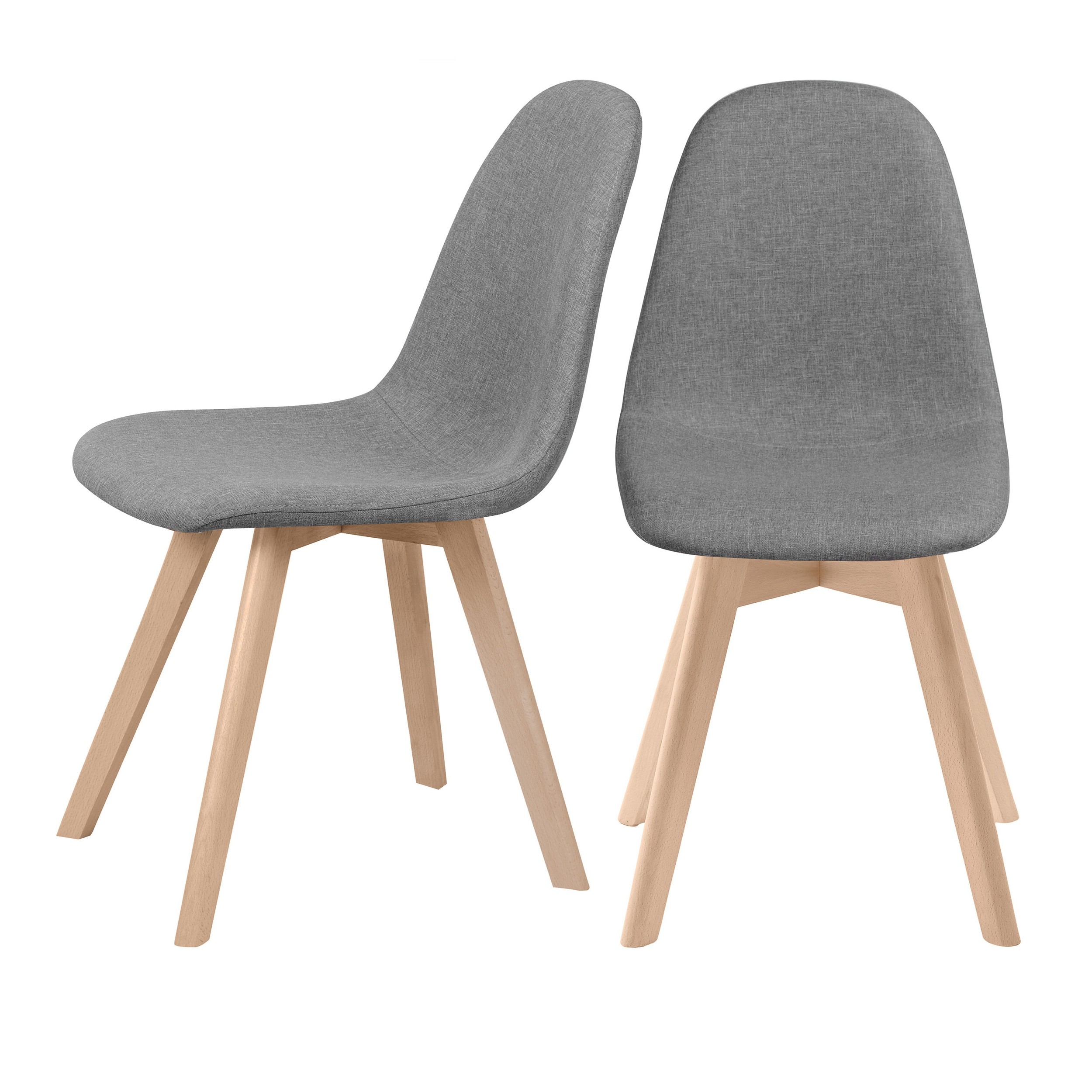 chaise grise tissu