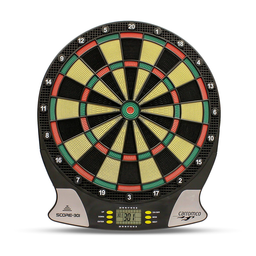 Cible Fléchettes Électronique Avec 12 Fléchettes - 27 Jeux Multijoueurs - LED, Sons - Pour Débutants Et Experts