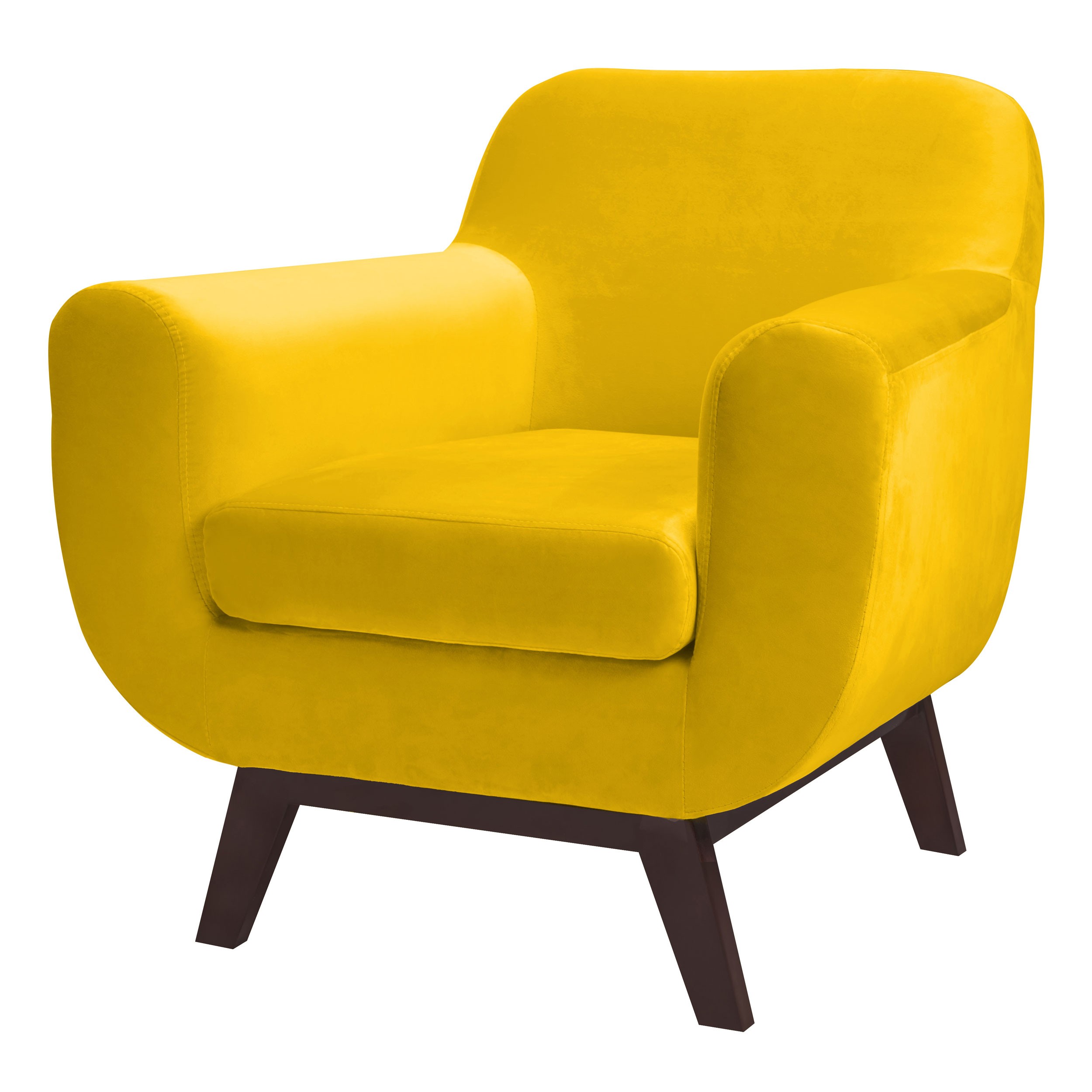 Fauteuil Copenhague en velours jaune : découvrez les fauteuils