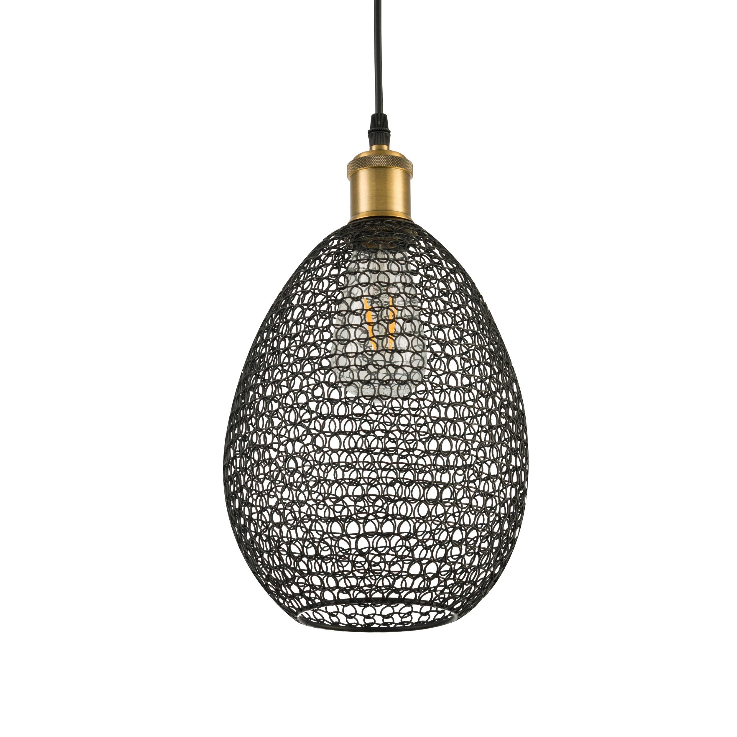 Suspension Arone en métal noir