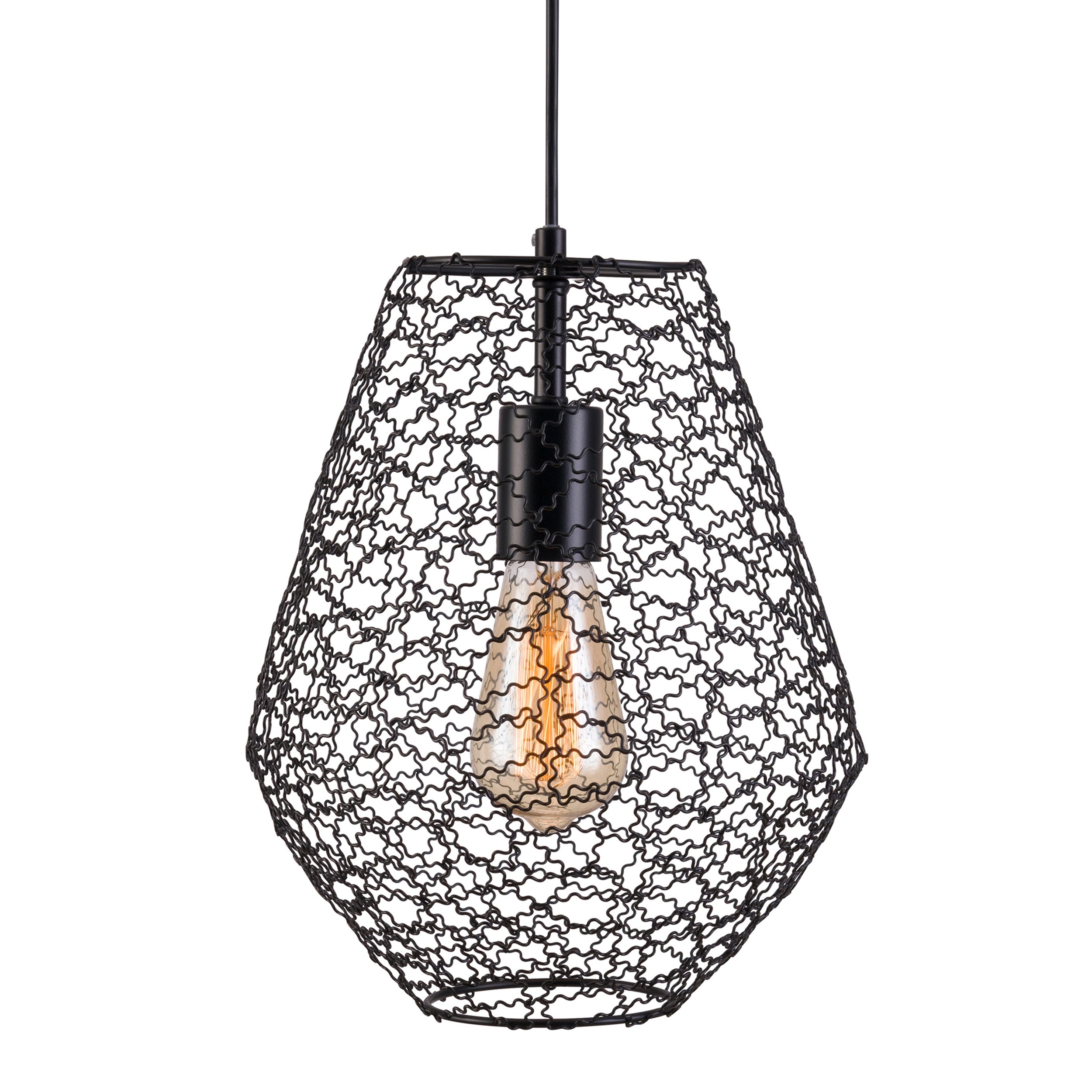 Suspension Gaston en métal noir