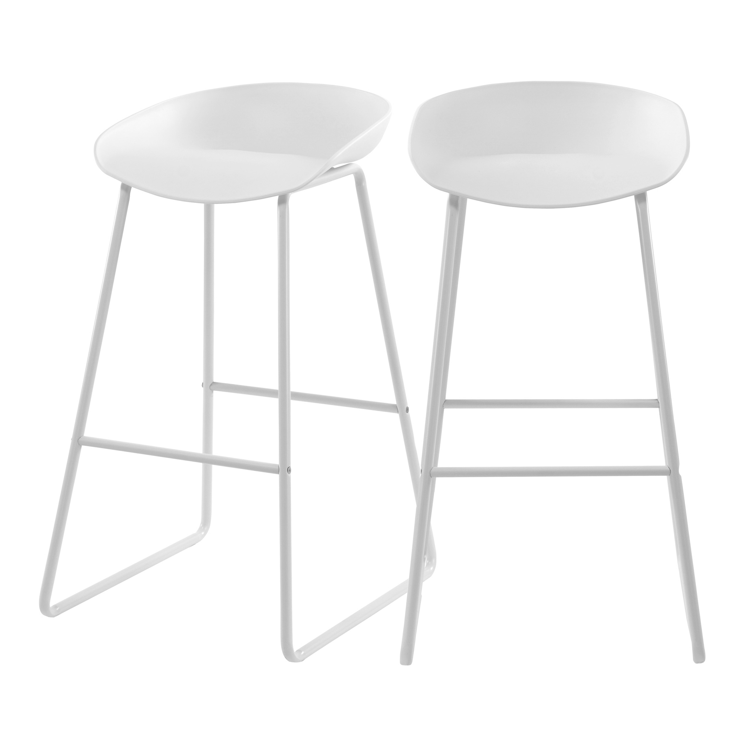 Chaise De Bar Yoshi Blanche Lot De 2