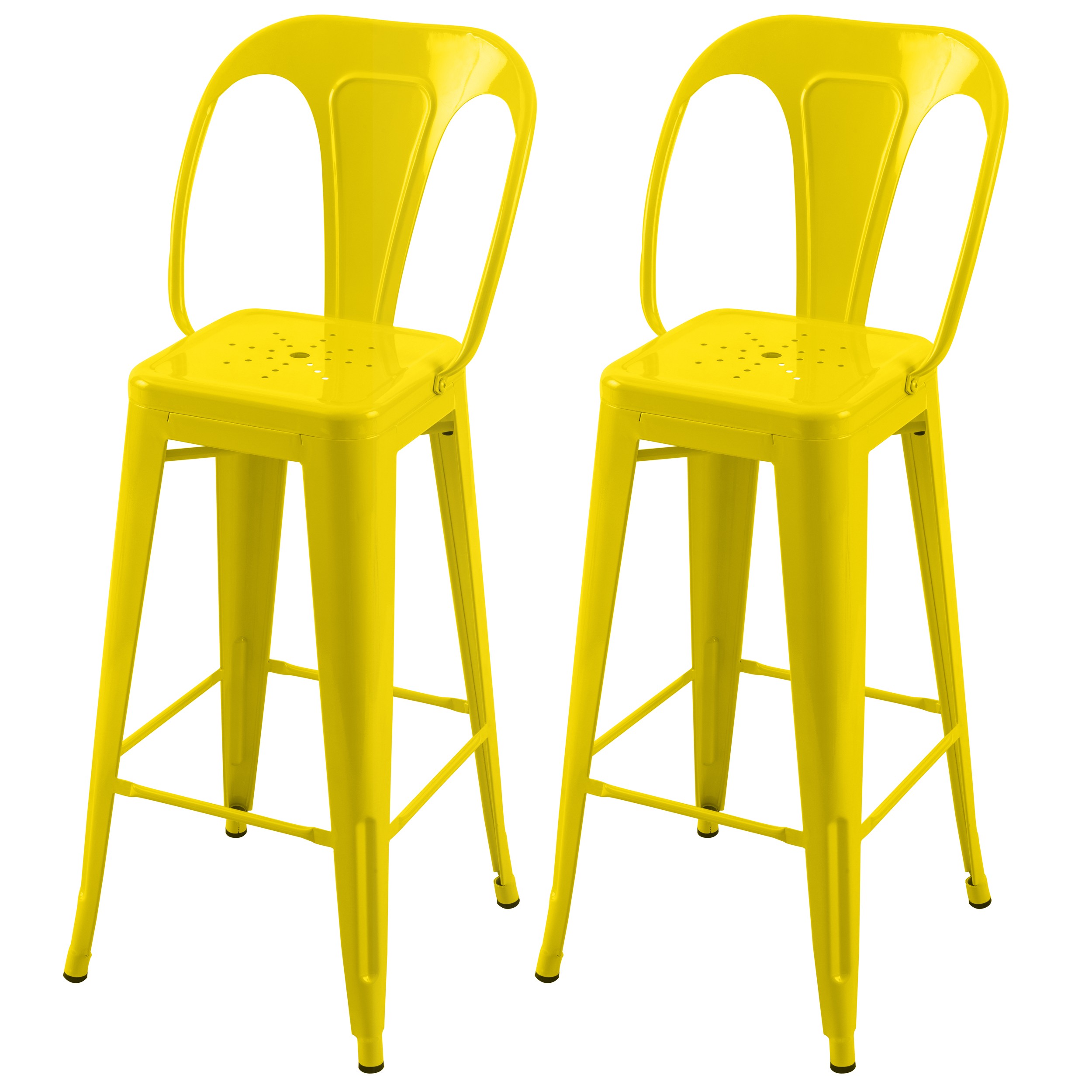 Chaise de bar Indus jaune 76 cm (lot de 2) commandez les chaises de