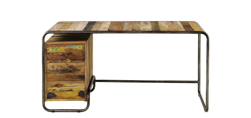 Bureau Dock Bois Recycle Achetez Nos Bureaux Dock En Bois Recycle Design Rdv Deco