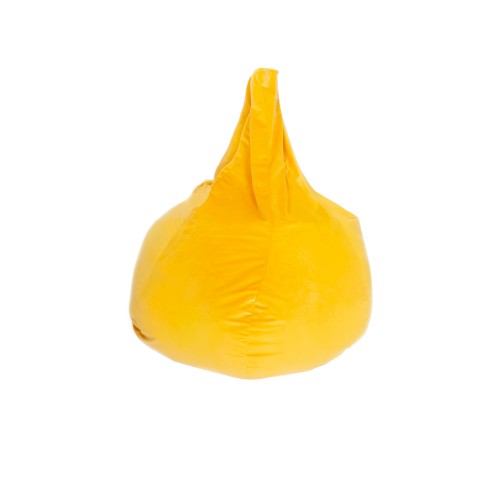 Pouf Poire Loly En Velours Jaune