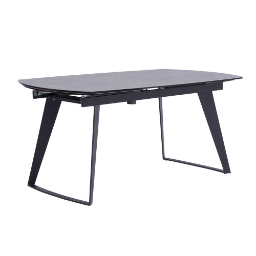 Table Extensible Rectangulaire Donna Gris Fonce 160 230cm