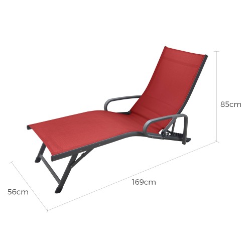 Transat Hawai Avec Accoudoirs Rouge Commandez Les Transats Hawai Avec Accoudoirs Rouges Rdv Deco