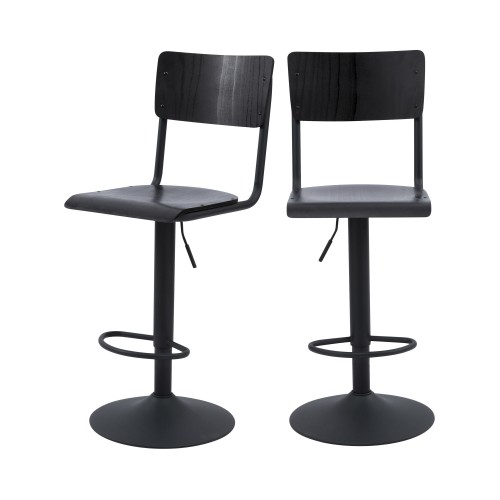 Chaise de bar Clem réglable 6080 cm (lot de 2) Chaise de bar Clem réglable 6080 cm (lot de 2)