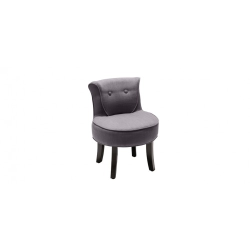 Petit Fauteuil Crapaud Lin Gris Foncé