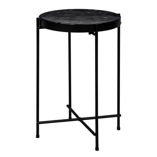 Table Basse Ronde Thilda Slim Marbre Noire Commandez Les Tables
