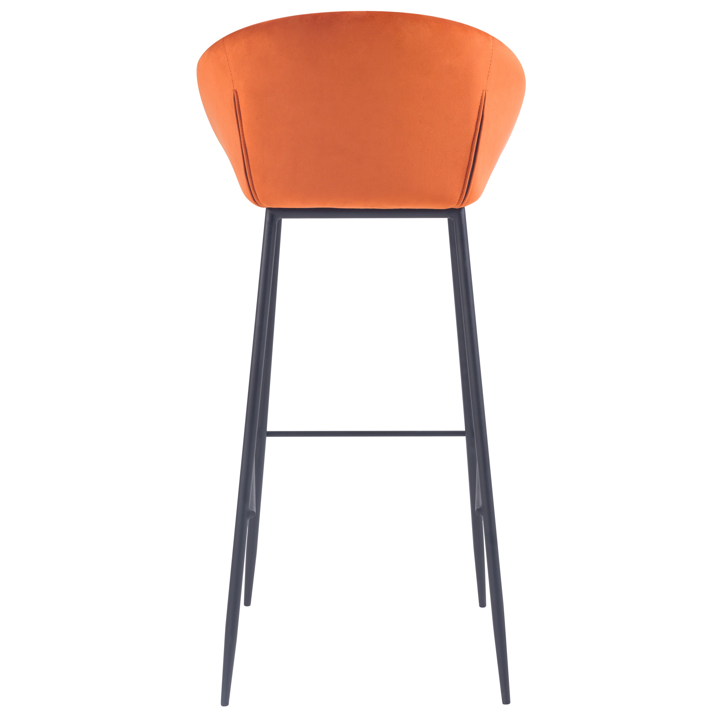 Chaise de bar Marquise orange corail H75cm (lot de 2)