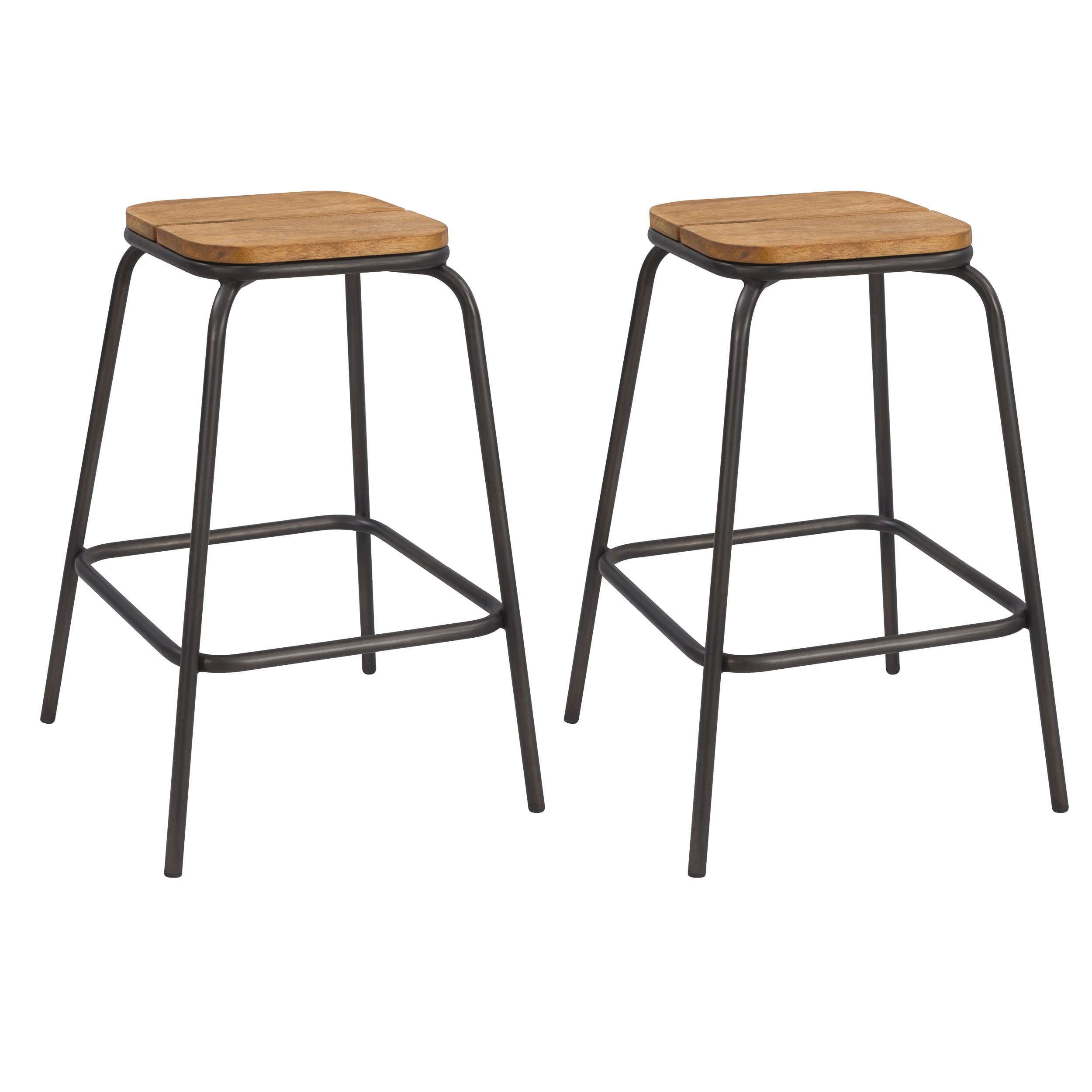Tabouret de bar empilable Bibine 65 cm (lot de 2)