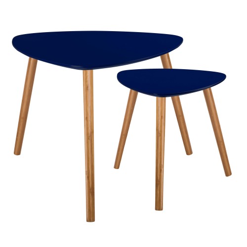 Table Basse Scandinave Bleu Fonce Lot De 2 Achetez Nos Tables