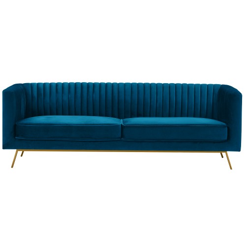 Canape Gatsby 3 Places En Velours Bleu Fonce Decouvrez Les